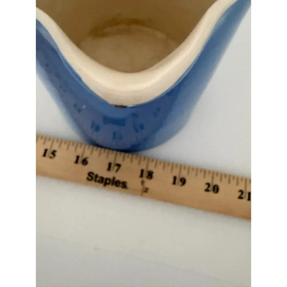 Vintage Cameoware blue pitcher 6